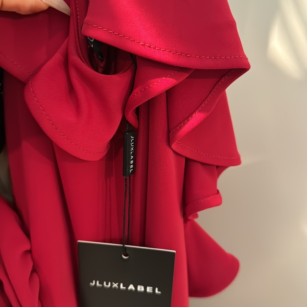 RED BRENNA RUFFLE MAXI DRESS - Picture 6 of 6